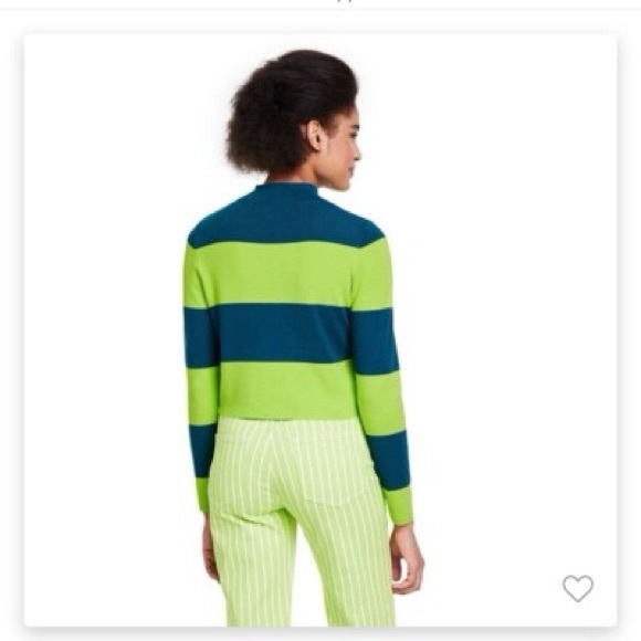 Victor Glemaud Vibrant Green and Blue Knit Top - Picture 2 of 6